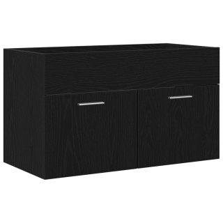 Szafka pod umywalkę , czarny dąb, 80x38,5x46 cm, drewno inżynieryjne