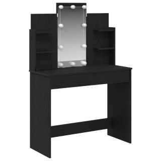 Toaletka  z oświetleniem LED Czarny Dąb 96x40x142 cm