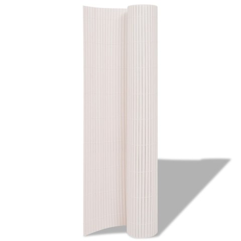 Dwustronne Ogrodzenie Ogrodowe PVC 150x500 cm Szare Białe PVC Dwustronne Ogrodzenie Ogrodowe PVC 150x500 cm Szare Białe PVC
