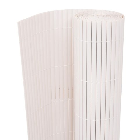 Dwustronne Ogrodzenie Ogrodowe PVC 150x500 cm Szare Białe PVC Dwustronne Ogrodzenie Ogrodowe PVC 150x500 cm Szare Białe PVC
