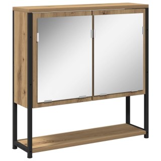  szafka z lustrem do łazienki Dąb rzemieślniczy 60x16x60 cm Drewno drewnopochodne