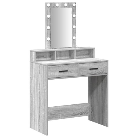 Toaletka z LED-ami Szary Sonoma 79x41x140 cm Toaletka z LED-ami Szary Sonoma 79x41x140 cm