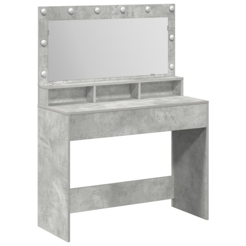Toaletka z lampkami LED Szary beton 100x41x135 cm Toaletka z lampkami LED Szary beton 100x41x135 cm