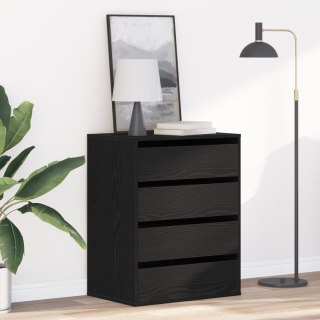  Komoda Czarny Dąb 60x41x76 cm Z drewna inżynieryjnego