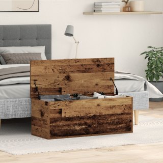  Skrzynia do przechowywania ze starego drewna 90x35x35 cm, z drewna inżynieryjnego
