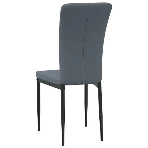 Krzesła stołowe, 4 szt., ciemnoszare, obite aksamitem Krzesła stołowe, 4 szt., ciemnoszare, obite aksamitem