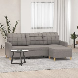  3-osobowa sofa z podnóżkiem, taupe, 180 cm, tkaniną