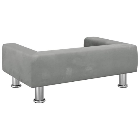 Legowisko dla psa, jasnoszare, 70x45x26,5 cm, aksamitne Legowisko dla psa, jasnoszare, 70x45x26,5 cm, aksamitne
