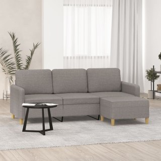  3-osobowa sofa z podnóżkiem, taupe, 180 cm, tkaniną