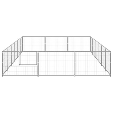  Kojec dla psa, srebrny, 18 m², stalowy