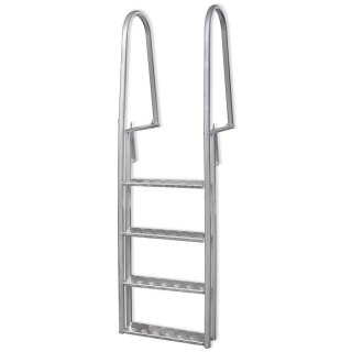  Drabina do basenu lub pomostu, 4 stopnie, aluminium, 167 cm