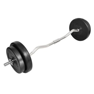  Sztanga gięta z obciążnikami, 30 kg