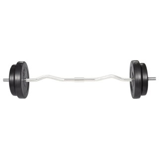  Sztanga gięta z obciążnikami, 30 kg