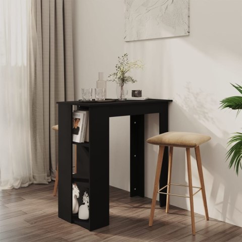 Stolik barowy z półkami, czarny, 102x50x103,5 cm Stolik barowy z półkami, czarny, 102x50x103,5 cm