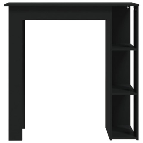 Stolik barowy z półkami, czarny, 102x50x103,5 cm Stolik barowy z półkami, czarny, 102x50x103,5 cm