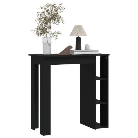 Stolik barowy z półkami, czarny, 102x50x103,5 cm Stolik barowy z półkami, czarny, 102x50x103,5 cm
