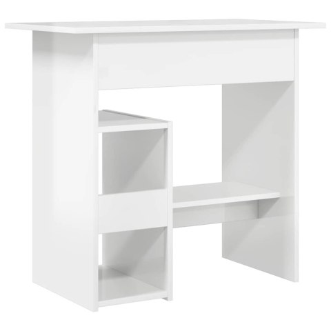 Biurko, białe z połyskiem, 80x45x74 cm, materiał drewnopochodny Biurko, białe z połyskiem, 80x45x74 cm, materiał drewnopochodny