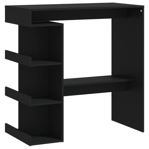 Stolik barowy z półkami, czarny, 100x50x101,5 cm Stolik barowy z półkami, czarny, 100x50x101,5 cm