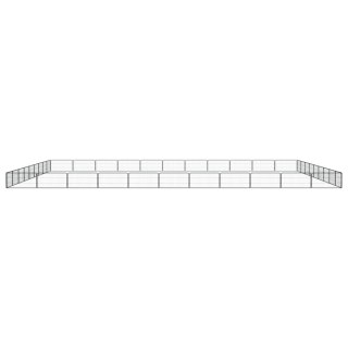  Kojec dla psa, 40 panele, czarny, 100x50 cm, stal