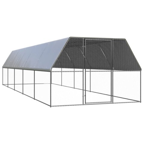Klatka zewnętrzna dla kurcząt, 3x10x2 m, stal galwanizowana Klatka zewnętrzna dla kurcząt, 3x10x2 m, stal galwanizowana