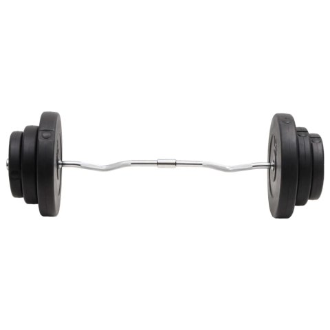 Sztanga z gryfem łamanym i obciążnikami, 60 kg Sztanga z gryfem łamanym i obciążnikami, 60 kg
