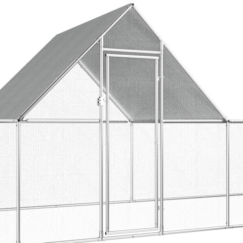 Woliera dla kur, 14 x 2 x 2 m, galwanizowana stal Woliera dla kur, 14 x 2 x 2 m, galwanizowana stal