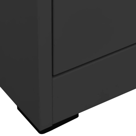 Szafka kartotekowa, antracytowa, 46x62x133 cm, stalowa Szafka kartotekowa, antracytowa, 46x62x133 cm, stalowa