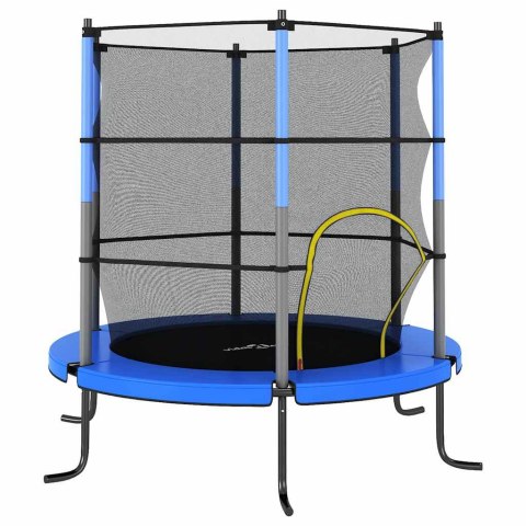 Trampolina z siatką, okrągła, 140x160 cm, niebieska Trampolina z siatką, okrągła, 140x160 cm, niebieska
