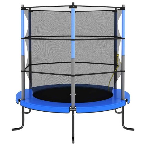 Trampolina z siatką, okrągła, 140x160 cm, niebieska Trampolina z siatką, okrągła, 140x160 cm, niebieska