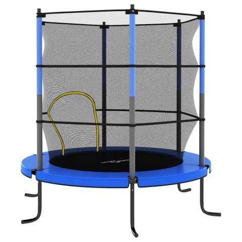 Trampolina z siatką, okrągła, 140x160 cm, niebieska Trampolina z siatką, okrągła, 140x160 cm, niebieska