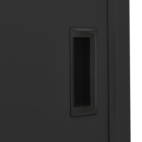 Szafa biurowa z przesuwnymi drzwiami, antracytowa, 90x40x180 cm Szafa biurowa z przesuwnymi drzwiami, antracytowa, 90x40x180 cm