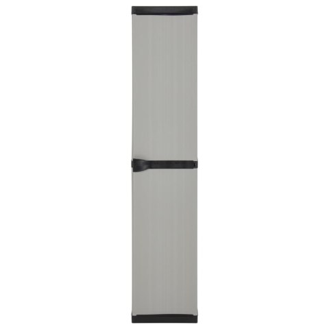 Szafa ogrodowa z 3 półkami, szaro-czarna, 34x40x168 cm Szafa ogrodowa z 3 półkami, szaro-czarna, 34x40x168 cm
