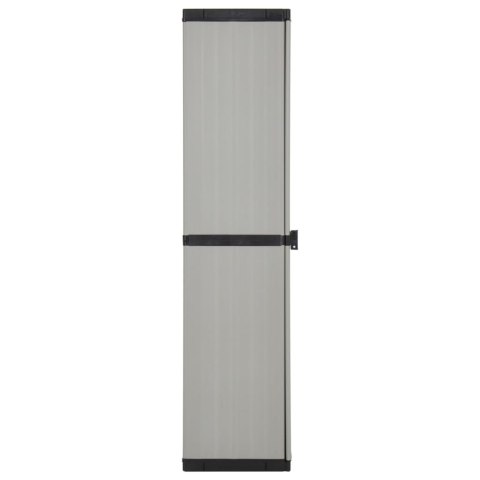 Szafa ogrodowa z 3 półkami, szaro-czarna, 34x40x168 cm Szafa ogrodowa z 3 półkami, szaro-czarna, 34x40x168 cm
