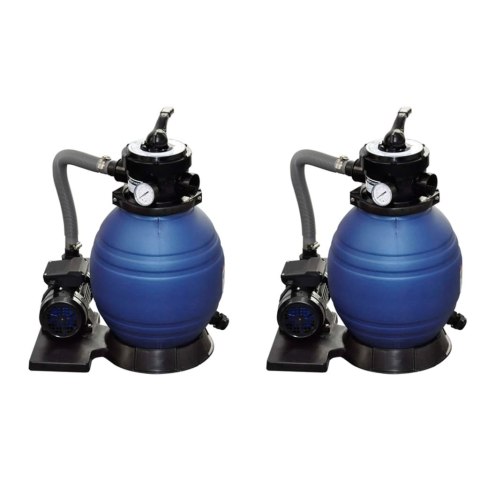 Piaskowe pompy filtrujące, 2 szt., 400 W, 11000 L/h Piaskowe pompy filtrujące, 2 szt., 400 W, 11000 L/h