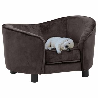  Sofa dla psa, brązowa, 69x49x40 cm, pluszowa
