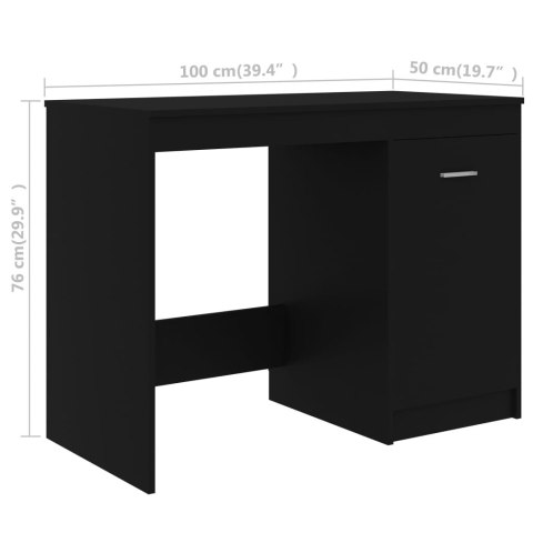 Biurko, czarne, 140x50x76 cm, materiał drewnopochodny Biurko, czarne, 140x50x76 cm, materiał drewnopochodny