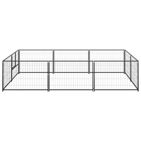 Kojec dla psa, czarny, 6 m², stalowy Kojec dla psa, czarny, 6 m², stalowy