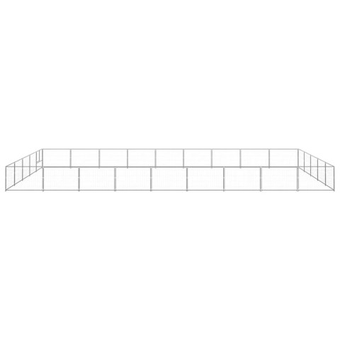 Kojec dla psa, srebrny, 45 m², stalowy Kojec dla psa, srebrny, 45 m², stalowy