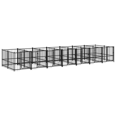 Kojec zewnętrzny dla psa, stalowy, 13,14 m² Kojec zewnętrzny dla psa, stalowy, 13,14 m²