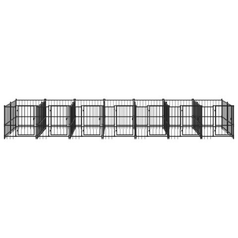 Kojec zewnętrzny dla psa, stalowy, 13,14 m² Kojec zewnętrzny dla psa, stalowy, 13,14 m²