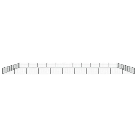 Kojec dla psa, 40 panele, czarny, 100x50 cm, stal Kojec dla psa, 40 panele, czarny, 100x50 cm, stal