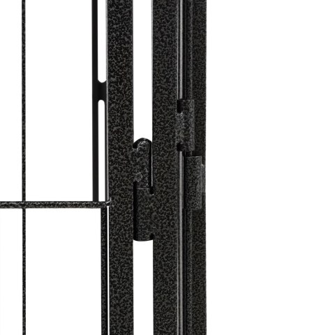 Kojec dla psa, 40 panele, czarny, 100x50 cm, stal Kojec dla psa, 40 panele, czarny, 100x50 cm, stal