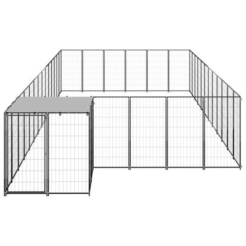 Kojec dla psa, czarny, 22,99 m², stalowy Kojec dla psa, czarny, 22,99 m², stalowy