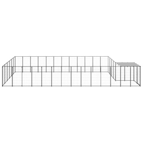 Kojec dla psa, czarny, 22,99 m², stalowy Kojec dla psa, czarny, 22,99 m², stalowy