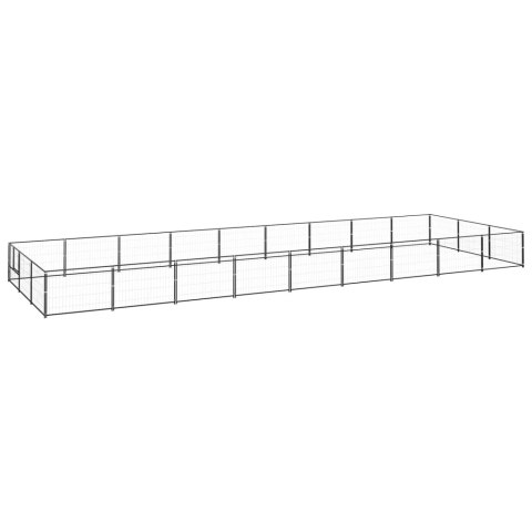 Kojec dla psa, czarny, 27 m², stalowy Kojec dla psa, czarny, 27 m², stalowy