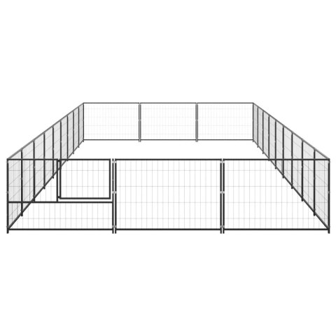 Kojec dla psa, czarny, 27 m², stalowy Kojec dla psa, czarny, 27 m², stalowy