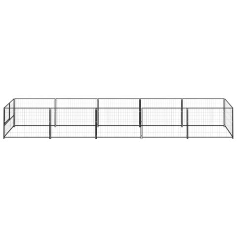 Kojec dla psa, czarny, 5 m², stalowy Kojec dla psa, czarny, 5 m², stalowy