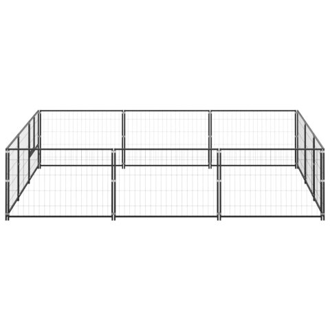 Kojec dla psa, czarny, 9 m², stalowy Kojec dla psa, czarny, 9 m², stalowy
