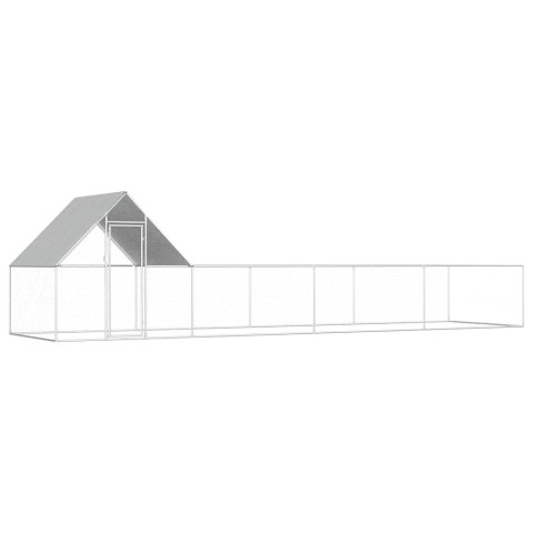 Woliera dla kur, 8 x 2 x 2 m, galwanizowana stal Woliera dla kur, 8 x 2 x 2 m, galwanizowana stal