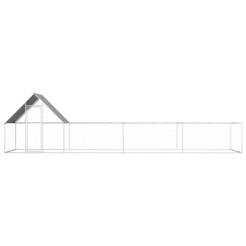 Woliera dla kur, 8 x 2 x 2 m, galwanizowana stal Woliera dla kur, 8 x 2 x 2 m, galwanizowana stal
